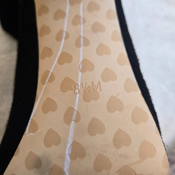 Betsey Johnson Over The Knee Leather Suede High Heel Boots Black Size 8 1/2 - Picture 9 of 10